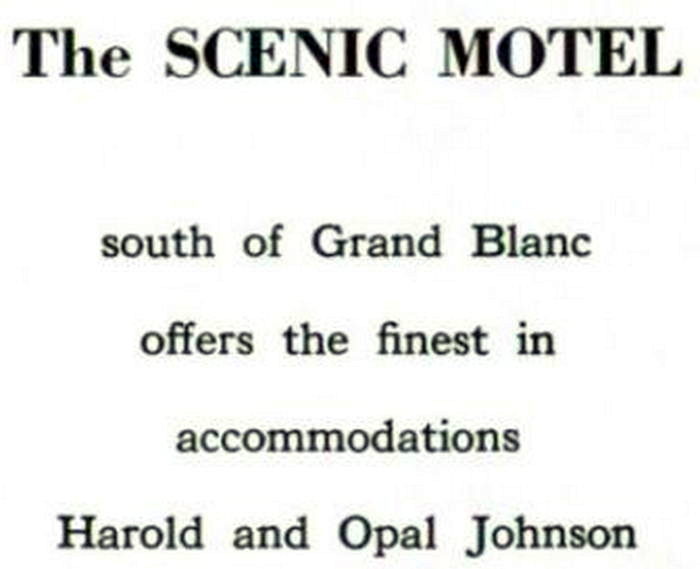 Scenic Motel (Scenic Inn) - Vintage Yeabook Ad